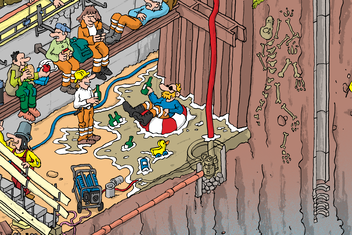 Baugrube und Grundwasserabsenkung